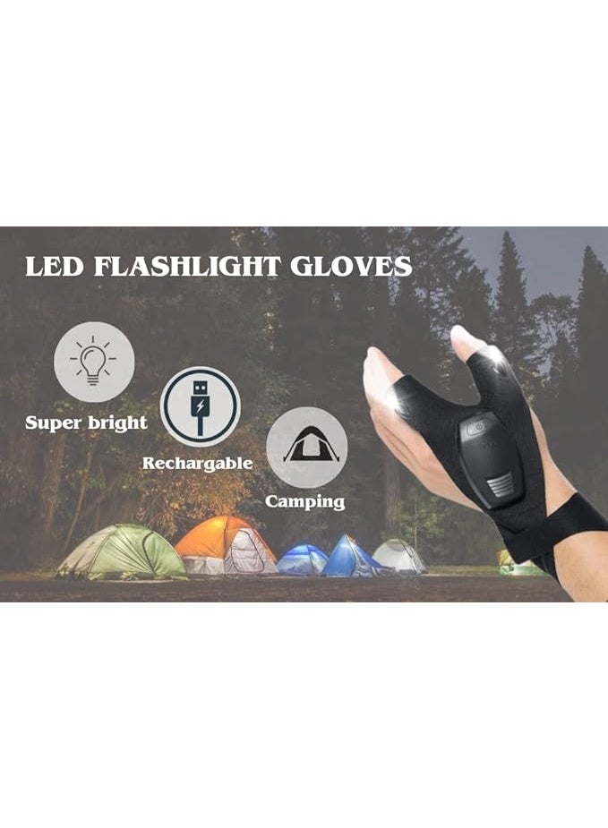 هدايا للرجال، قفازات LED لإكسسوارات الصيد، قفازات مع مصباح يدوي، أدوات للرجال، هدايا للأب، هدايا عيد ميلاد له، هدايا للرجال، أفكار هدايا لملء جورب الرجال في عيد الميلاد - Image 5